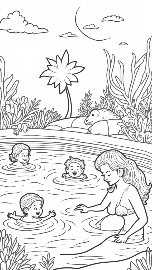 swim coloring pages